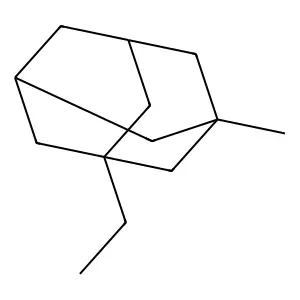 1-Ethyl-3-methyladamantane structure