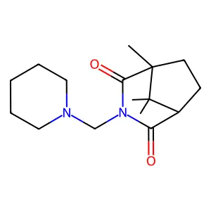 Camphorimide, N-(piperidinomethyl)- structure
