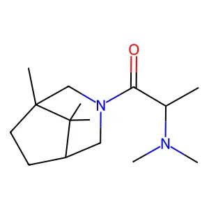 3-Azabicyclo(3.2.1)octane, 3-(N,N-dimethylalanyl)-1,8,8-trimethyl- structure