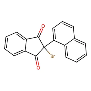 1,3-Indandione, 2-bromo-2-(1-naphthyl)- structure