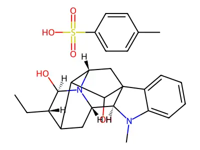 Ajmalan-17,21-diol, (17R,21-alpha)-, mono(4-methylbenzenesulfonate) (salt) structure