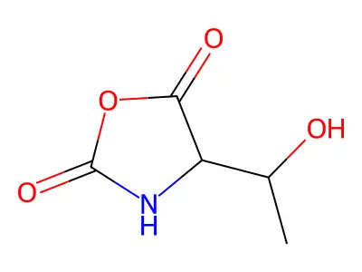 (R*,S*)-4-(1-羟乙基)噁唑烷-2,5-二酮 structure