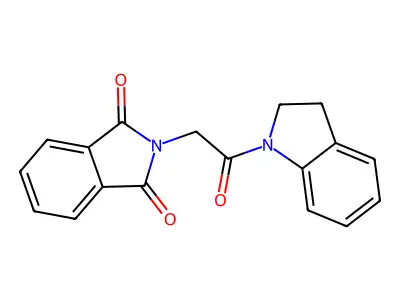 2-[2-(2,3-dihydro-1H-indol-1-yl)-2-oxoethyl]-1H-isoindole-1,3(2H)-dione structure