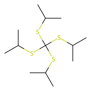 2-[Tris(propan-2-ylsulfanyl)methylsulfanyl]propane structure