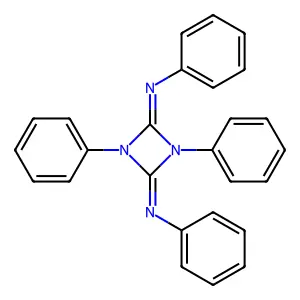 Benzenamine, N,N'-(1,3-diphenyl-1,3-diazetidine-2,4-diylidene)bis- structure