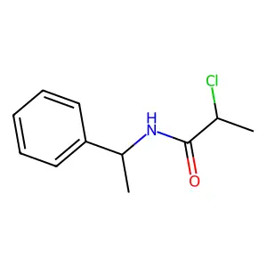 (2S)-2-chloro-N-[(1R)-1-phenylethyl]propanamide structure