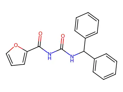 2-Furancarboxamide, N-(((diphenylmethyl)amino)carbonyl)- structure