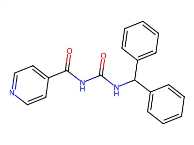 4-Pyridinecarboxamide, N-(((diphenylmethyl)amino)carbonyl)- structure
