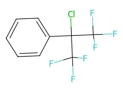(2-Chloro-1,1,1,3,3,3-hexafluoropropan-2-yl)benzene structure