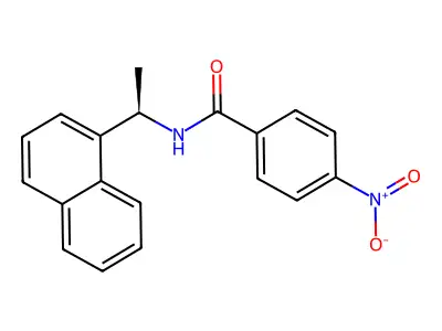 N-(1-萘-1-基乙基)-4-硝基苯甲酰胺 structure