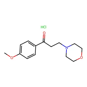 Propiophenone, 4'-methoxy-3-morpholino-, hydrochloride structure
