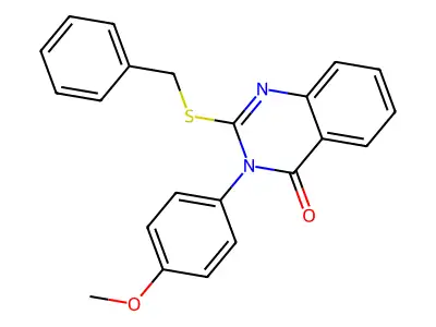 2-(Benzylthio)-3-(4-methoxyphenyl)-4(3H)-quinazolinone structure