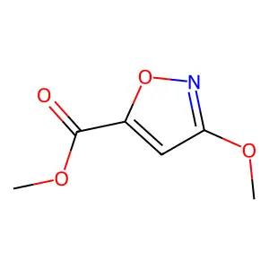 5-Isoxazolecarboxylic acid, 3-methoxy-, methyl ester structure