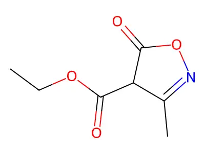 Ethyl 3-methyl-5-oxo-4,5-dihydro-4-isoxazolecarboxylate structure