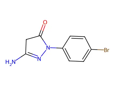 5-amino-2-(4-bromophenyl)-4H-pyrazol-3-one structure