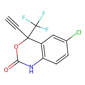 6-chloro-4-ethynyl-4-(trifluoromethyl)-1H-3,1-benzoxazin-2-one structure