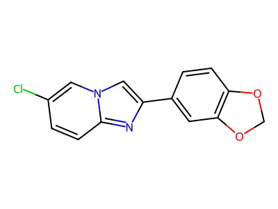 2-(1,3-Benzodioxol-5-yl)-6-chloroimidazo[1,2-a]pyridine structure