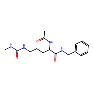 2-acetamido-N-benzyl-5-(methylcarbamoylamino)pentanamide structure