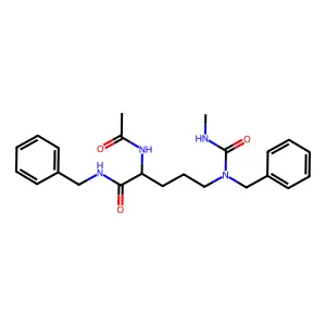 2-acetamido-N-benzyl-5-[benzyl(methylcarbamoyl)amino]pentanamide structure
