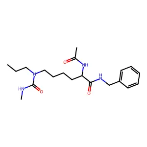 2-acetamido-N-benzyl-6-[methylcarbamoyl(propyl)amino]hexanamide structure