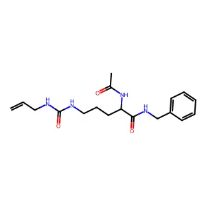 2-(Acetylamino)-5-(((allylamino)carbonyl)amino)-N-benzylpentanamide structure