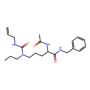 2-(Acetylamino)-5-(((allylamino)carbonyl)(propyl)amino)-N-benzylpentanamide structure