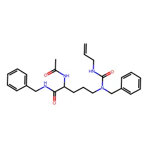 2-(Acetylamino)-5-(((allylamino)carbonyl)(benzyl)amino)-N-benzylpentanamide structure