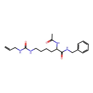2-(Acetylamino)-6-(((allylamino)carbonyl)amino)-N-benzylhexanamide structure