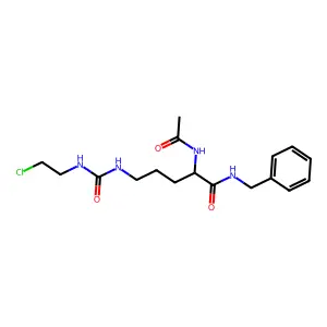 2-acetamido-N-benzyl-5-(2-chloroethylcarbamoylamino)pentanamide structure