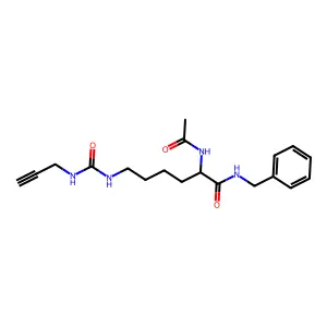 2-acetamido-N-benzyl-6-(prop-2-ynylcarbamoylamino)hexanamide structure