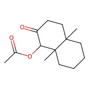 2(1H)-Naphthalenone, 1-(acetyloxy)octahydro-4a,8a-dimethyl- structure