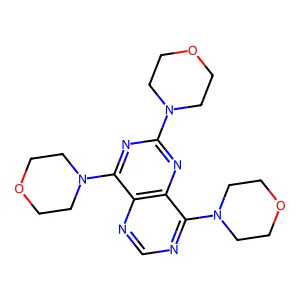 Pyrimido(5,4-d)pyrimidine, 2,4,8-tri-4-morpholinyl- structure