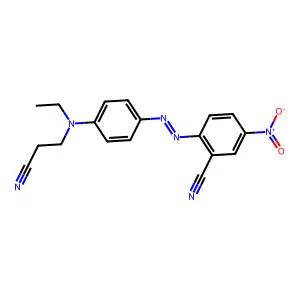 2-(2-(4-((2-氰乙基)乙氨基)苯基)重氮基)-5-硝基苯甲腈 structure