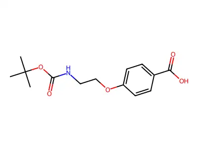 4-(2-((tert-Butoxycarbonyl)amino)ethoxy)benzoic acid structure