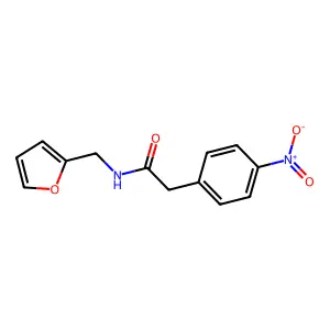 N-(furan-2-ylmethyl)-2-(4-nitrophenyl)acetamide structure