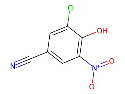 Benzonitrile, 3-chloro-4-hydroxy-5-nitro- structure