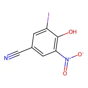 硝碘酚腈 structure