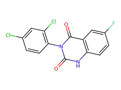 3-(2,4-Dichlorophenyl)-6-fluoroquinazoline-2,4(1H,3H)-dione structure