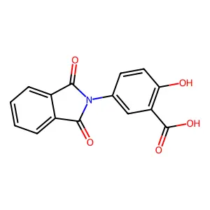5-(1,3-dioxo-1,3-dihydro-2H-isoindol-2-yl)-2-hydroxybenzoic acid structure