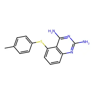 5-((4-甲基苯基)硫基)喹唑啉-2,4-二胺 structure