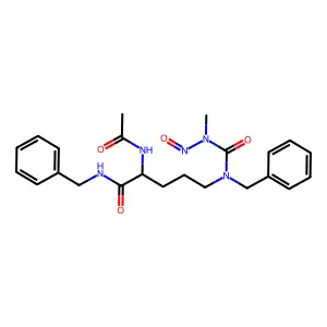 2-acetamido-N-benzyl-5-[benzyl-[methyl(nitroso)carbamoyl]amino]pentanamide structure