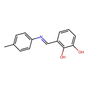 3-{(E)-[(4-methylphenyl)imino]methyl}benzene-1,2-diol structure