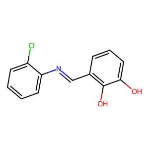 3-{[(2-Chlorophenyl)imino]methyl}-1,2-benzenediol structure