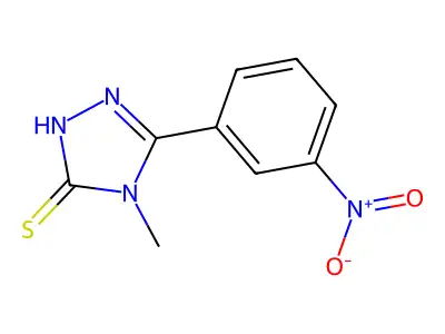 4-methyl-5-(3-nitrophenyl)-4H-1,2,4-triazole-3-thiol structure