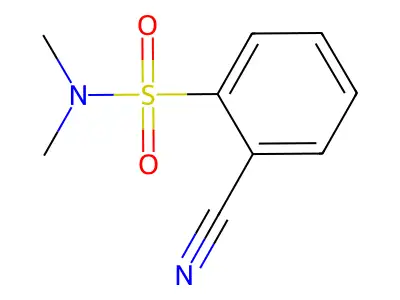 2-cyano-N,N-dimethylbenzenesulfonamide structure