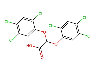 Bis-(2,4,5-trichlorophenoxy)acetic acid structure