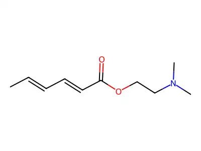 2-(二甲氨基)己基己-2,4-二烯酸酯 structure