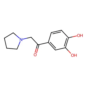 Acetophenone, 3',4'-dihydroxy-2-(1-pyrrolidinyl)- structure