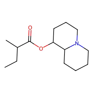 Octahydro-2H-quinolizin-1-yl 2-methylbutanoate structure