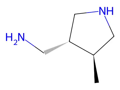 [(3R,4S)-4-methylpyrrolidin-3-yl]methanamine structure